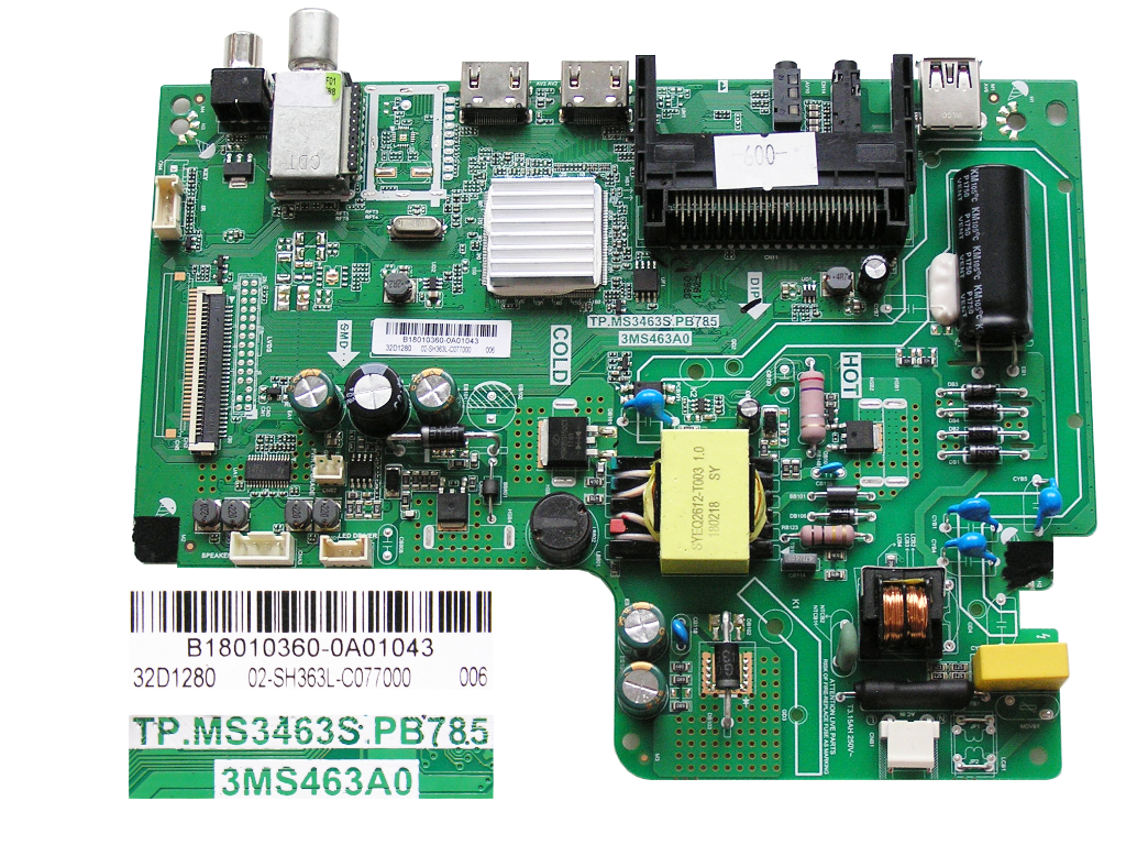 LCD modul základní deska Kruger & Matz KM0232T / Main board B18010360-0A01043 / TP.MS3463S.PB785  