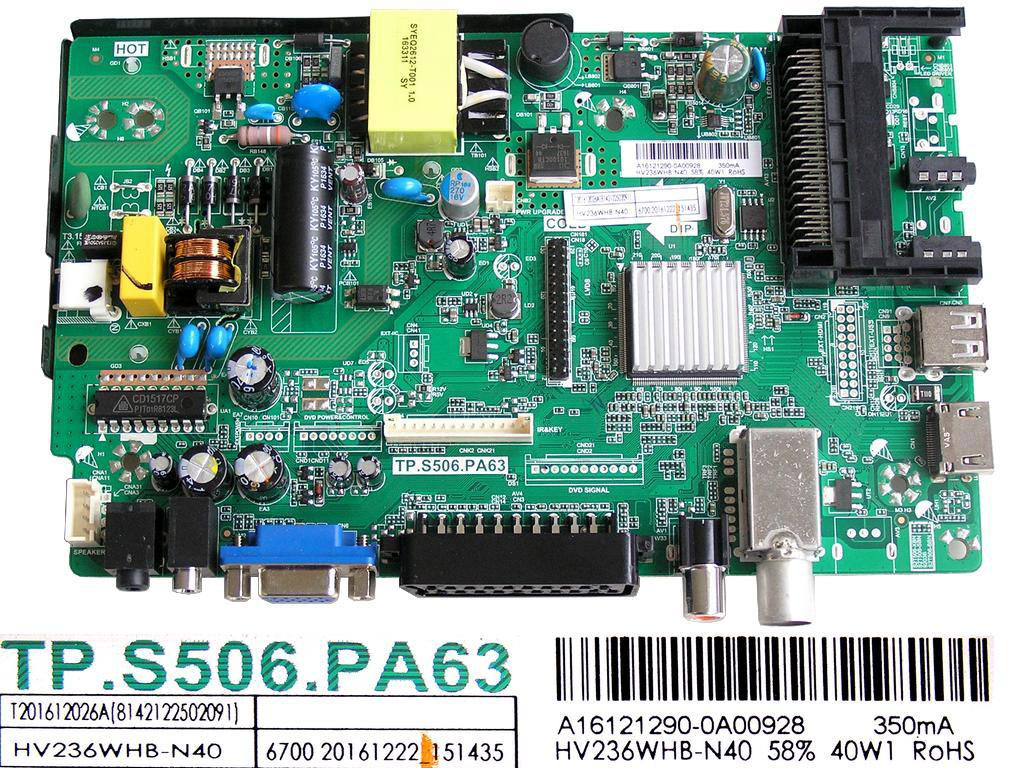 LCD modul základní deska Sencor SLE2462 / main board Sencor HV236WHB-N40 / A16121290-0A00928