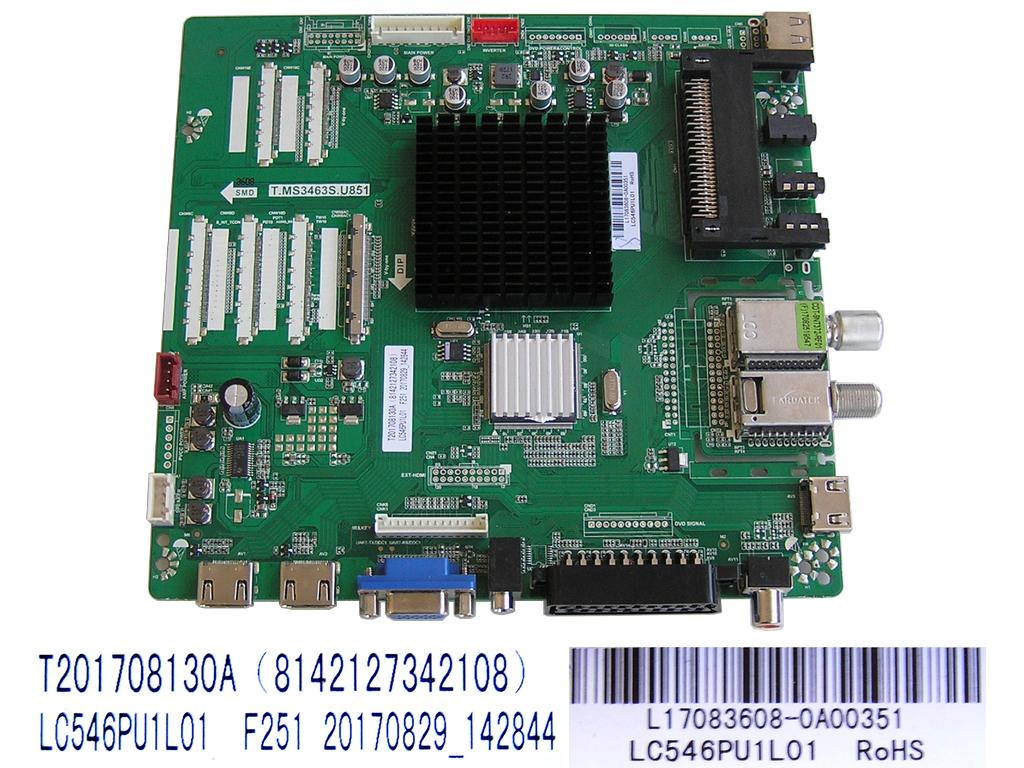LCD modul základní deska Sencor SLE55U01TCS / Main board L17083608-0A00351 / T201708130A / LC546PU1L01