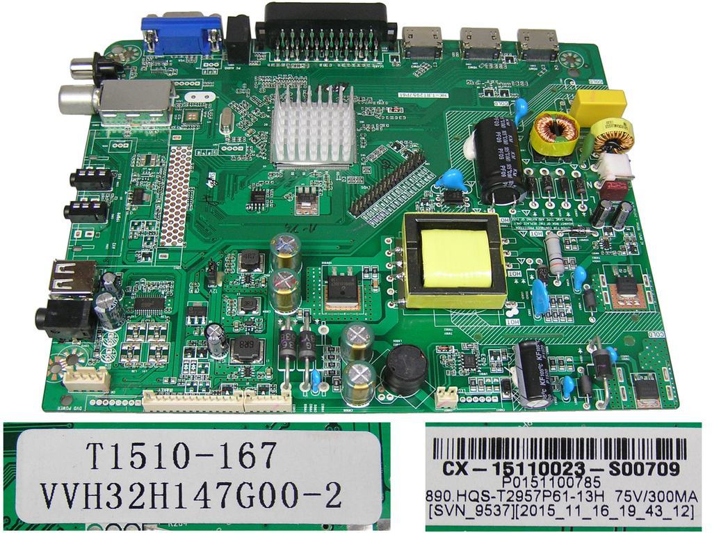 LCD modul základní deska T1510-167 / VVH32H147G00-2 / main board T1510167 / CX-15110023  
