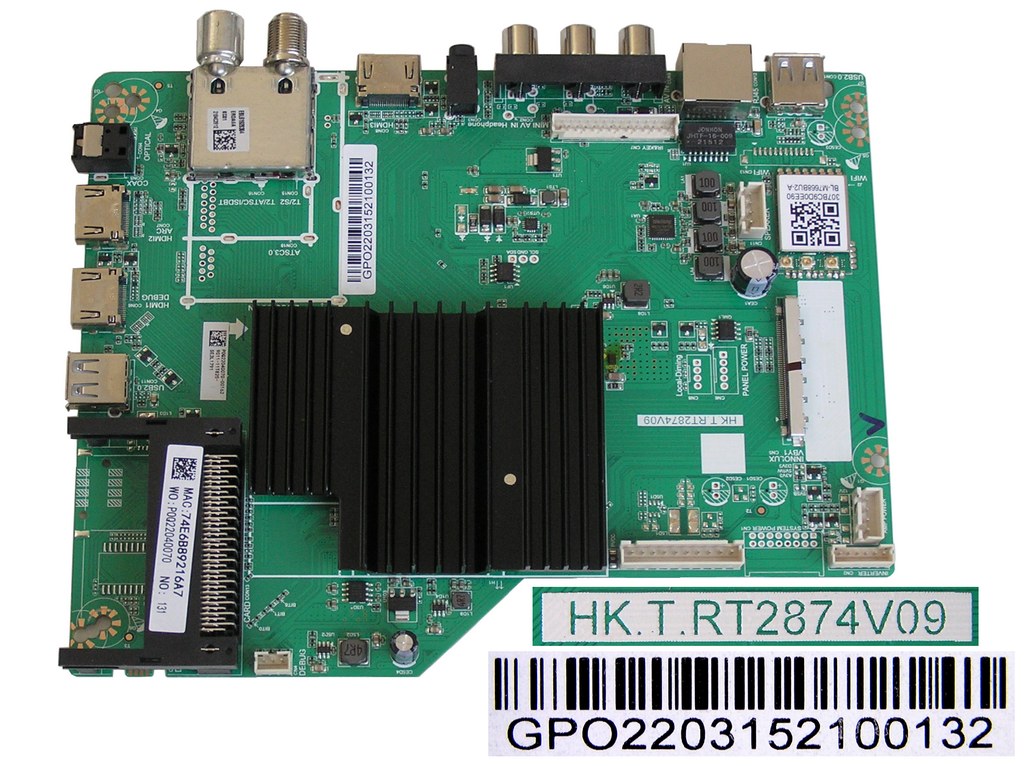 LCD modul základní deska Tesla Q55K925SUS / Main board HK.T.RT2874V09 / P0Q22040070-00162