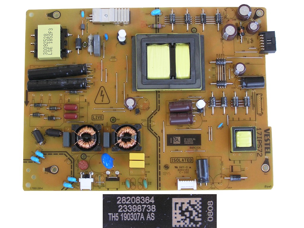 LCD modul zdroj 17IPS72 / SMPS POWER BOARD Vestel 23398738