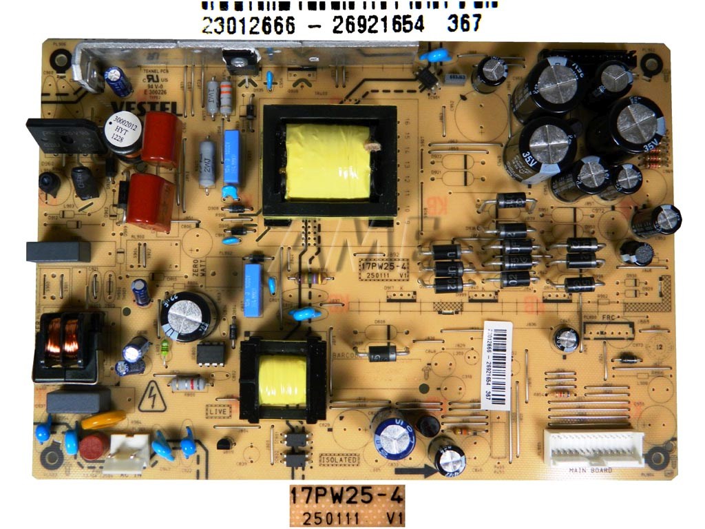 LCD modul zdroj 17PW25-4 / SMPS BOARD Vestel 23012666  17PW823 / 23136916