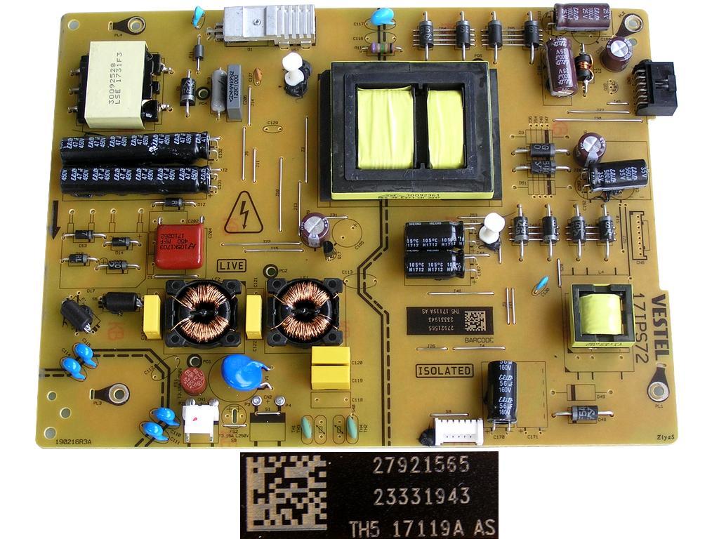LCD modul zdroj 23331943 / SMPS board unit 17IPS72 / 23331943