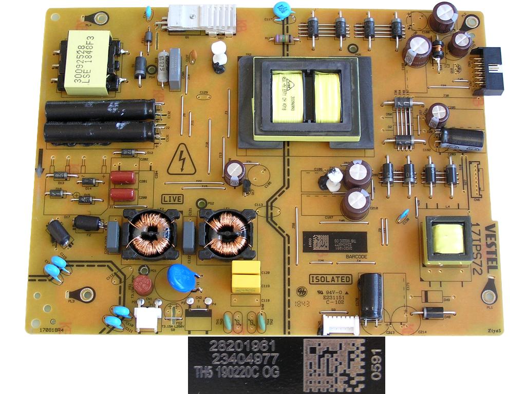 LCD modul zdroj 23404977 / SMPS board unit 17IPS72 / 23404977