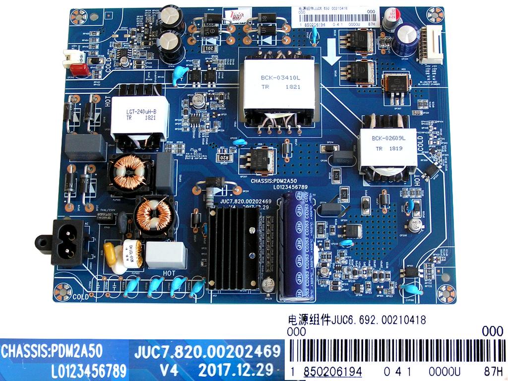 LCD modul zdroj Changhong CHiQ U55Q5T /  POWER UNIT 850206194 / JUC6.692.00210418 / JUC7.820.00202469