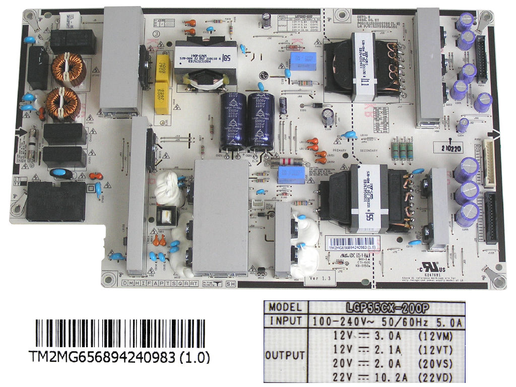 LCD modul zdroj EAY65689424 / Power supply assembly LGP55CX-20OP / EAY65689424