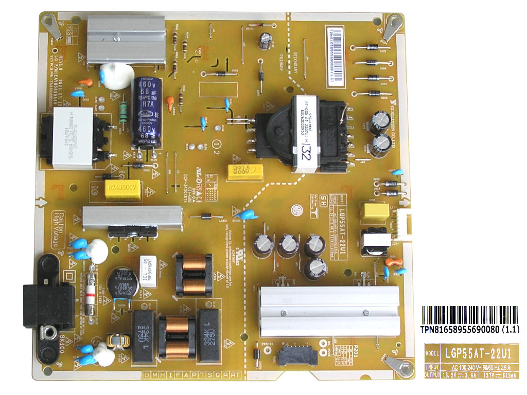 LCD modul zdroj EAY65895569 / Power supply assembly LGP55AT-22U1 / EAY65895569