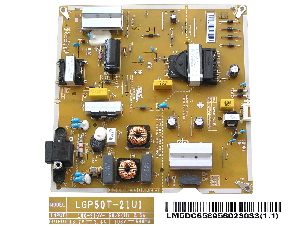 LCD modul zdroj EAY65895602 / Power supply assembly LGP50T-21U1 / EAY65895602