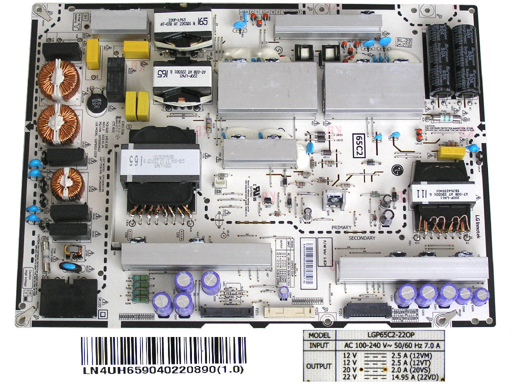 LCD modul zdroj EAY65904022 / Power supply assembly LGP65C2-22OP / EAY65904022