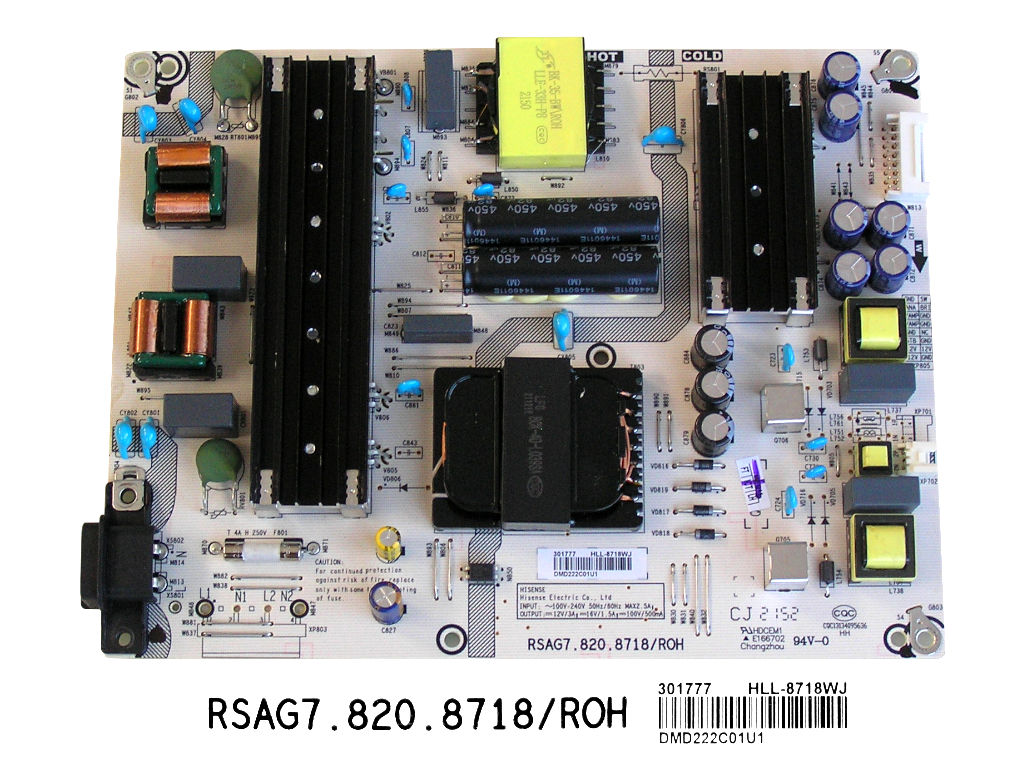 LCD modul zdroj Hisense 65A7100F/65AE7000F /  SMPS power unit  RSAG7.820.8718/ROH / HLL-8718WJ