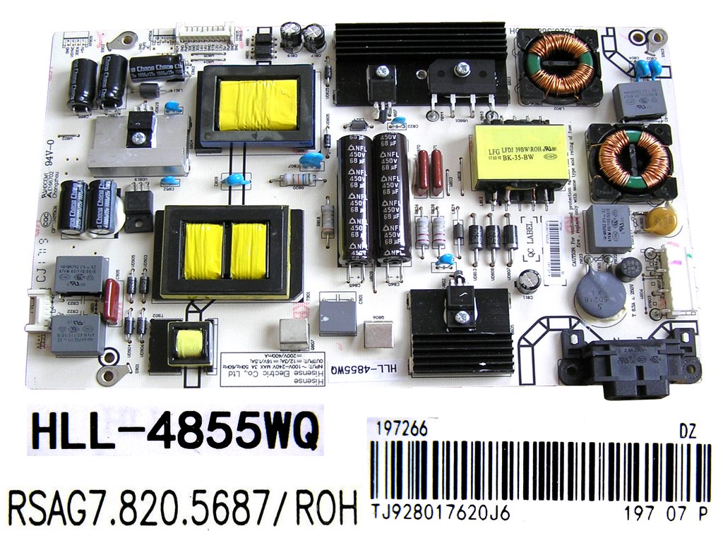 LCD modul zdroj Hisense H49MEC3050/  SMPS power unit  RSAG7.820.5687/ROH /T195454 / HLL-4855WQ