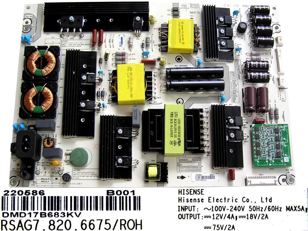 LCD modul zdroj Hisense H65N6800 /  SMPS power unit  RSAG7.820.6675/ROH / T196442