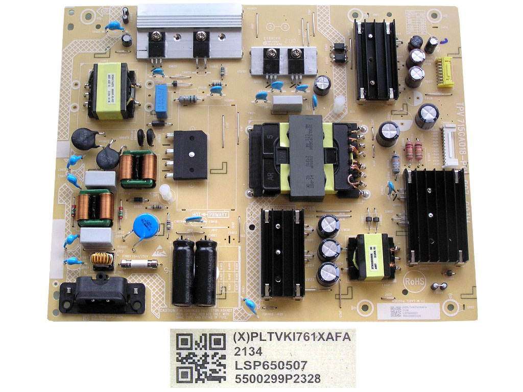 LCD modul zdroj Philips PLTVKI761XAFA / SMPS power supply board 715GA018 - P01 - 007 - 003M