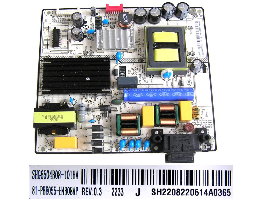 LCD modul zdroj SGH6504B08-101HA /  POWER UNIT 81-PBE055-H4B08AP Rev:0.3 / CCP-508