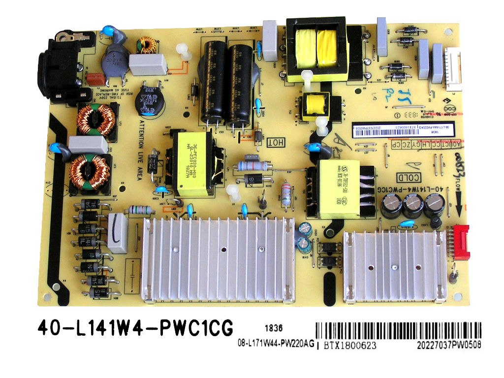 LCD modul zdroj TCL 08-L171W44-PW220AG  / SMPS power supply board 40-L141W4-PWC1CG