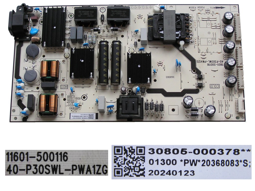 LCD  zdroj TCL 50C803  30805-000378 / Power board assy 40-P30SWL-PWA1ZG