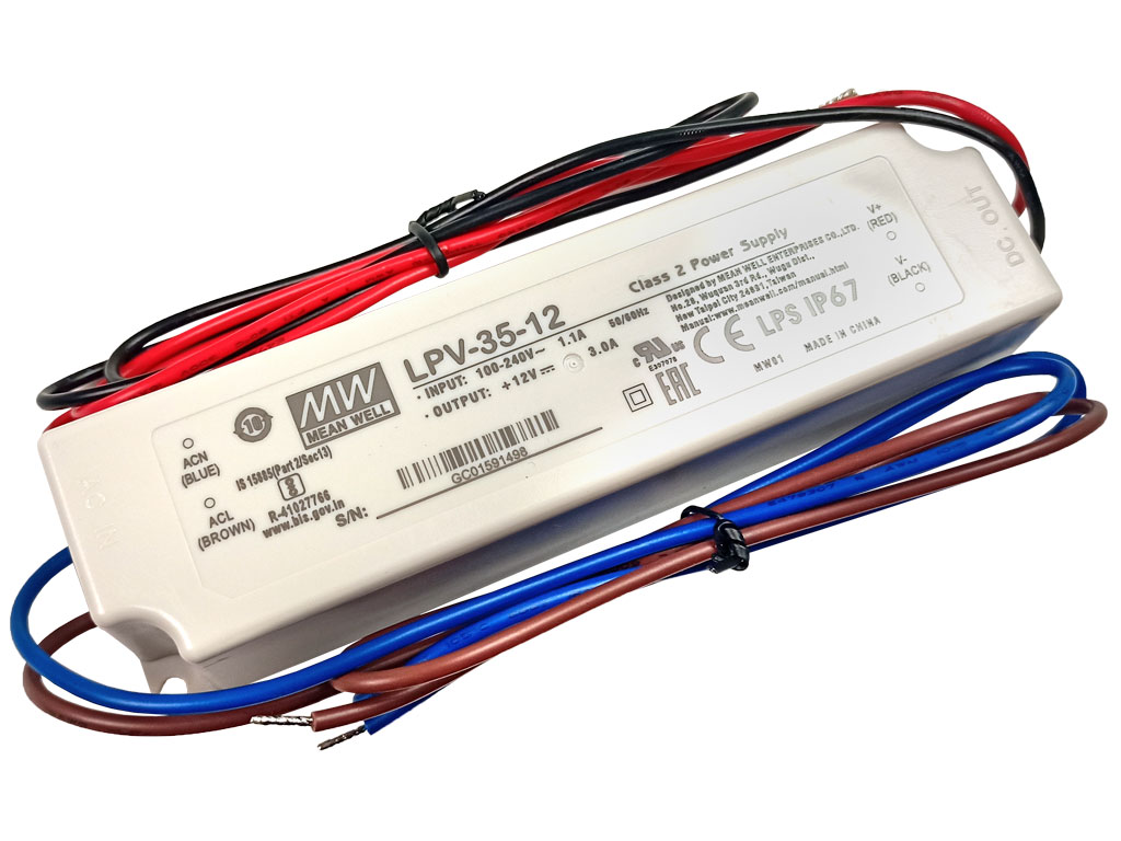 LED napaječ pro LED pásek montážní  35W 12V / 3A Mean Well LPV-35-12