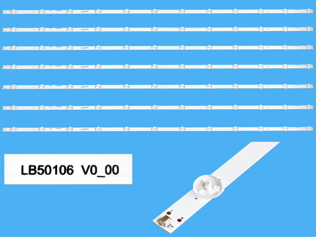 LED podsvit 1010mm sada Philips náhrada 705TLB50B339DL01L celkem 7 pásků / DLED TOTAL ARRAY 996592000997 / LB50106 V0_00 LB5010G V0_00 / 705TLB50B339DL01L