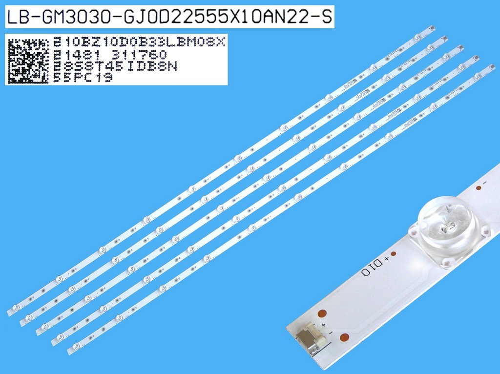 LED podsvit 1080mm sada Philips 55PC19 celkem 5 pásků / DLED TOTAL ARRAY LB-GM3030-GJ0D22555X10AN22-S / 210BZ10D0B33LBM08X /  / 704TLB55B33LBM08X