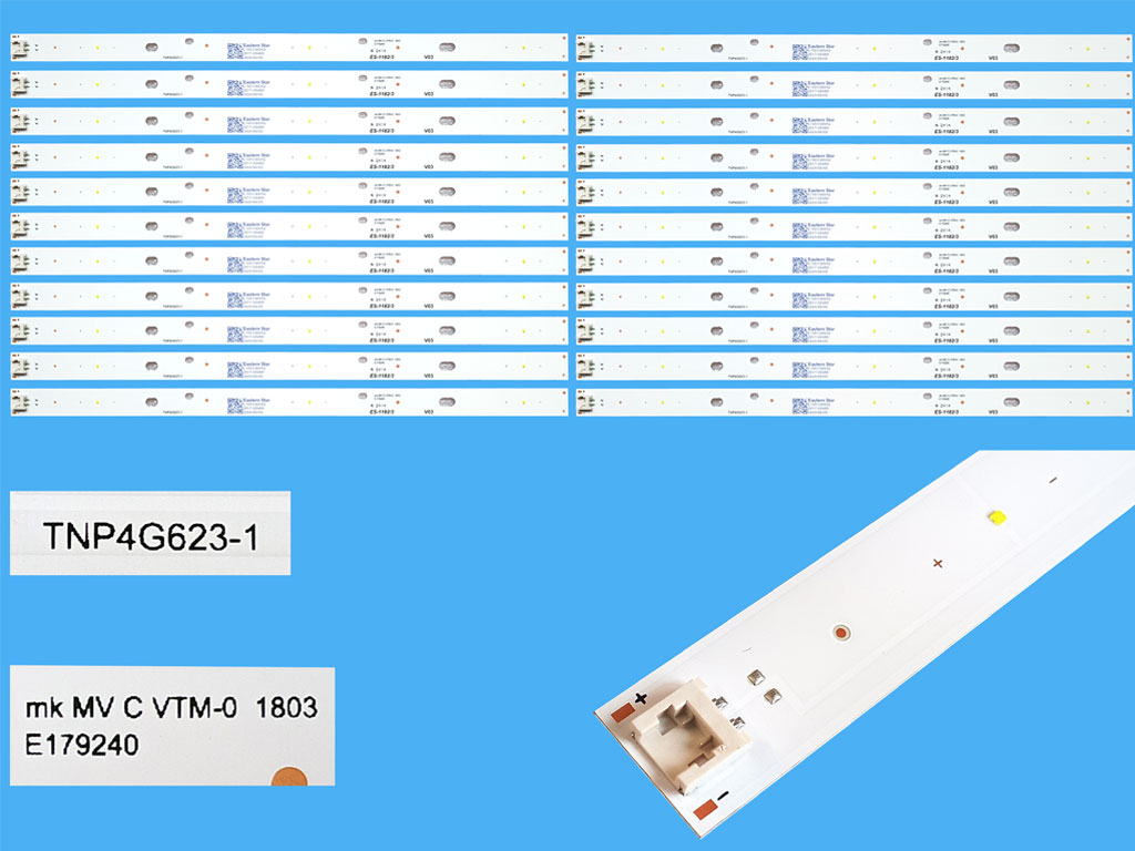 LED podsvit 298mm sada Panasonic celkem 22 pásků / LED Backlight TNP4G623-1 MK MVCVTN-0 1803, E179240