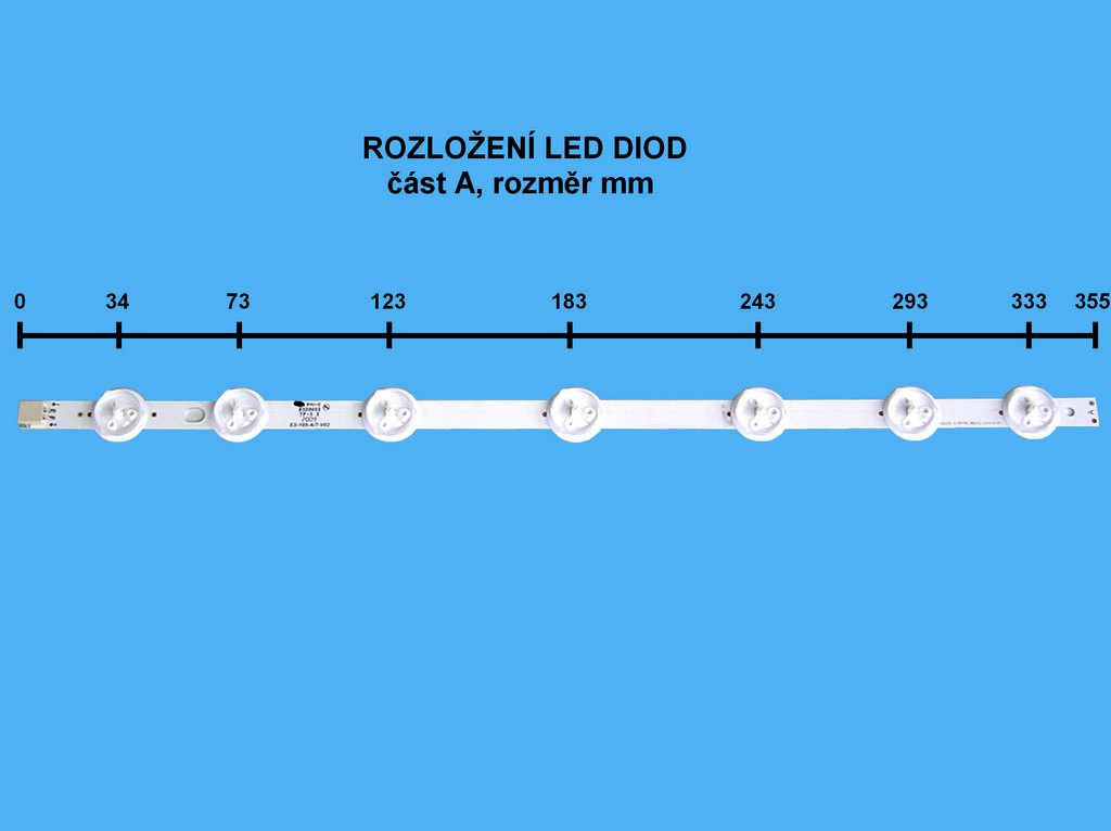 LED podsvit 355mm sada vestel 23339340 celkem 5 pásků / D-LED BAR. 39"DL VNB N4.3 CEM3_YE. / 30090051 + 30090051