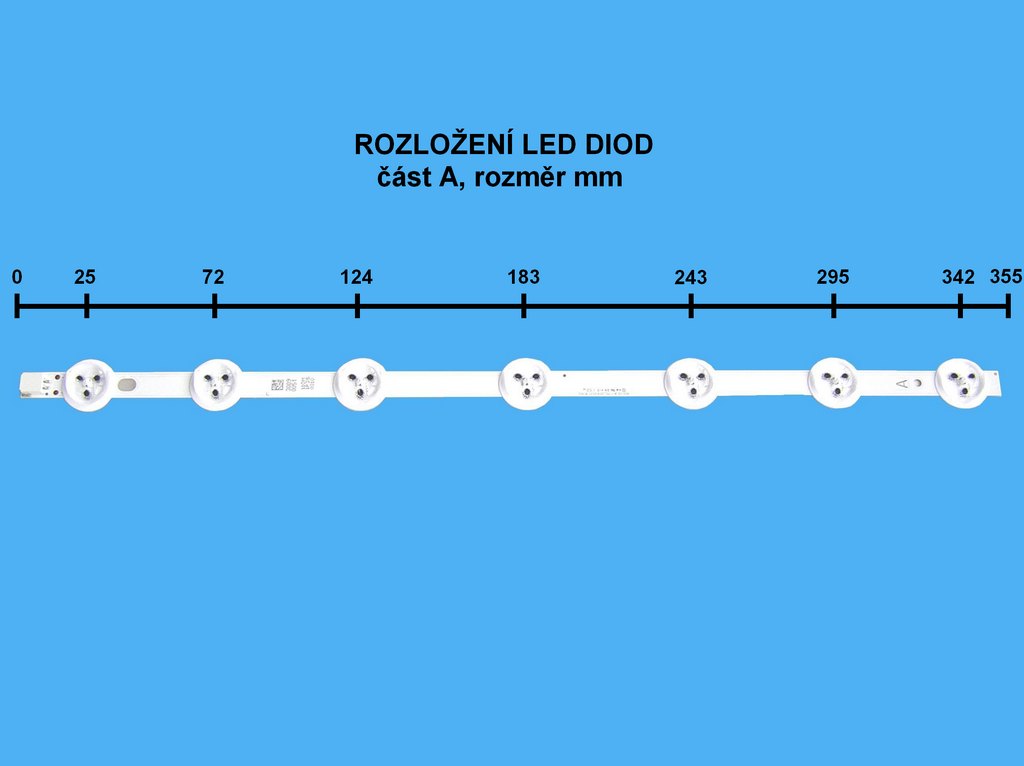 LED podsvit 355mm sada vestel 23339340 celkem 5 pásků / D-LED BAR. 40"BMS 0.36A VNB M4.5 CEM3_YED.PA / 30090051 + 30090052 / 30085242 + 30085241