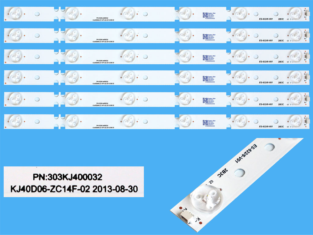 LED podsvit 372mm sada Philips náhrada celkem 6 pásků / DLED TOTAL ARRAY 303KJ400032 / KJ40D06-ZC14F-02