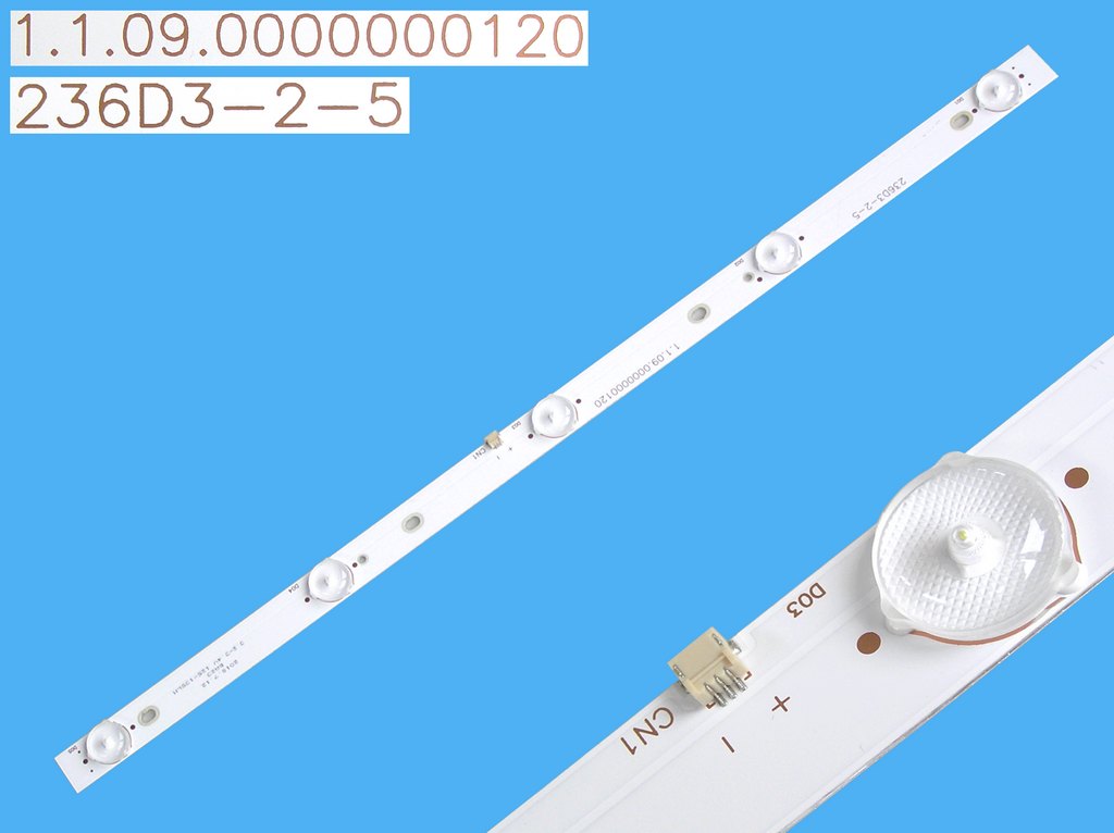 LED podsvit 435mm, 5LED / LED Backlight 435mm - 5 D-LED  236D3-2-5 / 1.1.09.0000000120