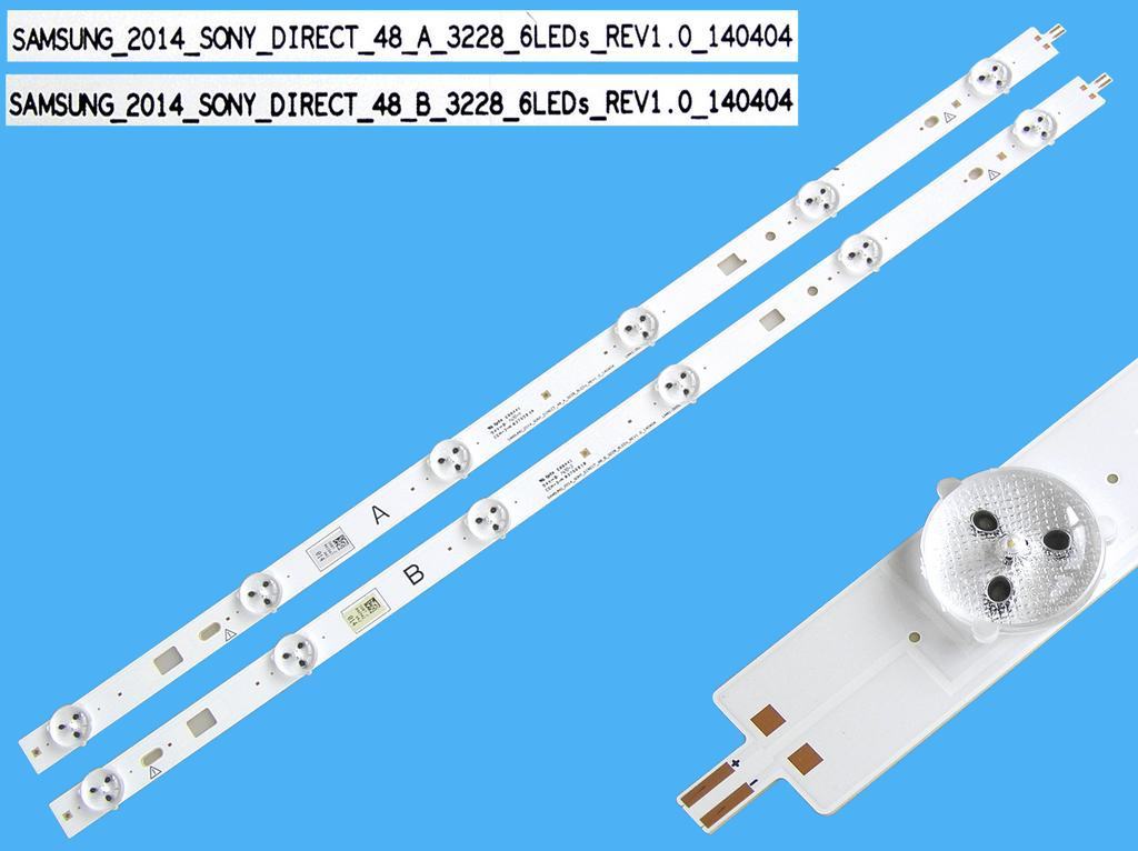 LED podsvit 477mm, sada jedné linie 6+6LED / LED Backlight SONY_DIRECT_48_A_3228_6LED / LM41-00091N + SONY_DIRECT_48_A_3228_6LED / LM41-00091N