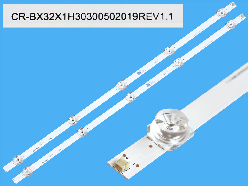 LED podsvit 539mm sada Hisense celkem 2 pásky / DLED Backlight 539mm - 5DLED  CRH-BX32X1H30300502019 Rev1.1 / JBD315X1H-LB81+2020010901+SVH320F19 / JBD315X1H-LB81-2-5 JK / 25383400