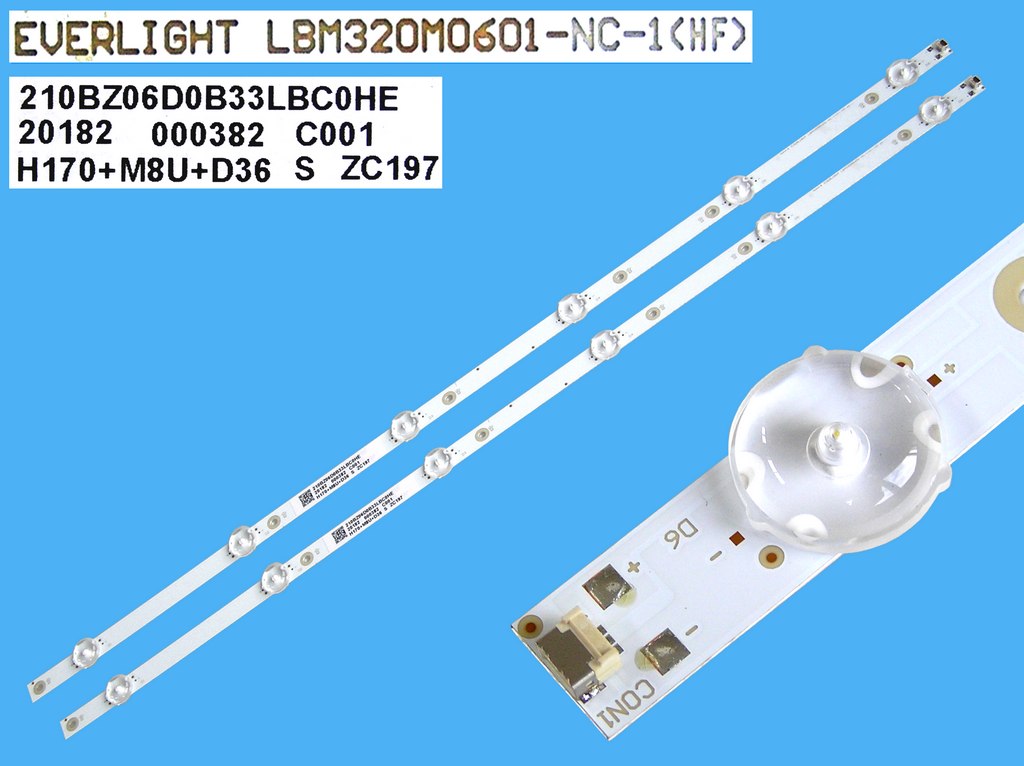 LED podsvit 613mm sada Philips celkem 2 pásky / LED Backlight Assy LBM320M0601 / 210BZ06D0B33LBC0HE / 705TLB32B33LBC0HE náhrada