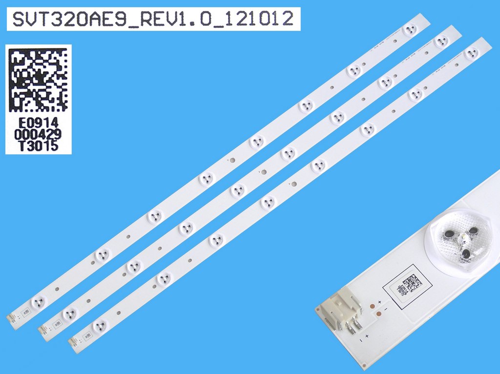 LED podsvit 628mm sada Toshiba celkem 3 kusy / LED Backlight 8 D-LED, SVT320AE9_REV1.0_121012 / SUT320AE9