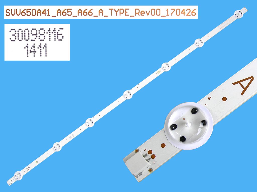 LED podsvit 707mm, 7LED / DLED Backlight 707mm - 7DLED  SVV650A41_A65_A66_A_Type_Rev00_170426 / 30098116