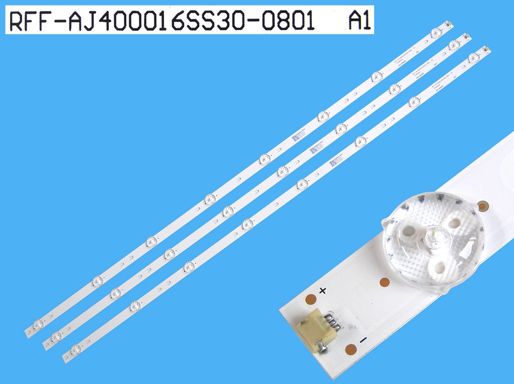 LED podsvit 764mm sada Sharp celkem 3 pásky / LED Backlight 8DLED,  RF-AJ400016SS30-0801 A1