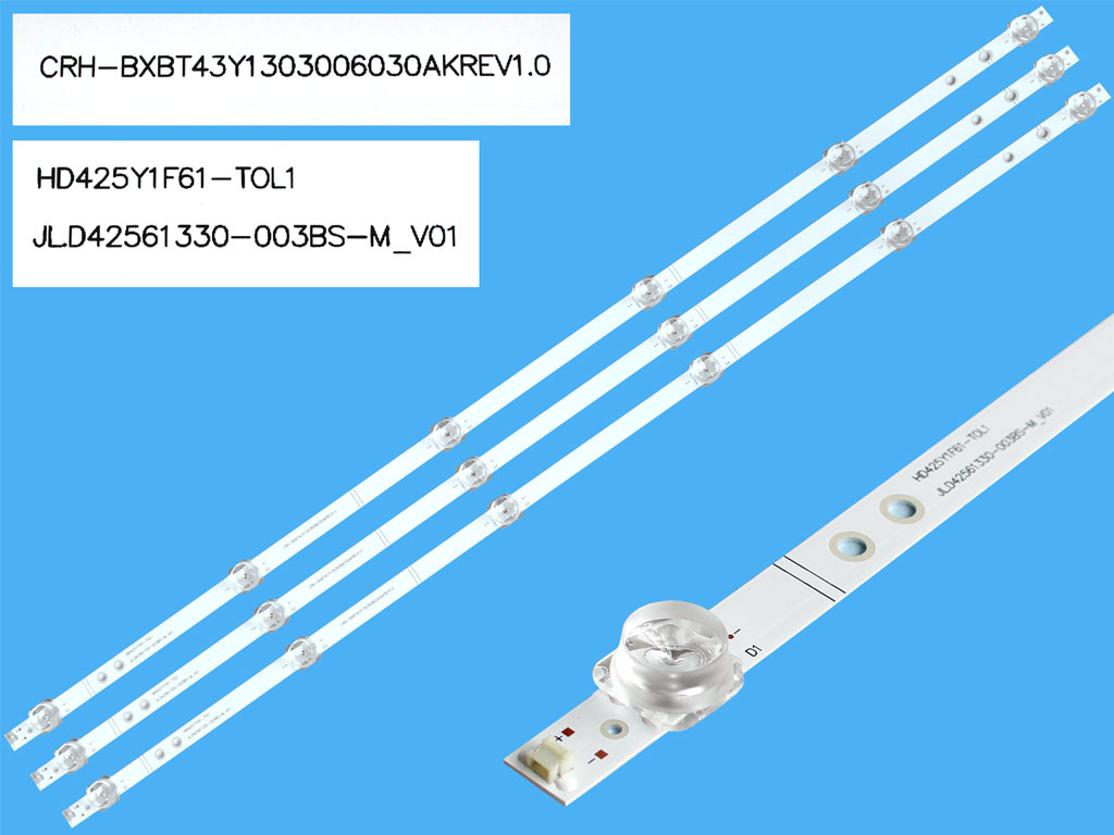 LED podsvit 781mm sada Hisense celkem 3 kusy / LED Backlight  6 DLED, HT1247831 BXBT43Y1303006030AKREV1.0