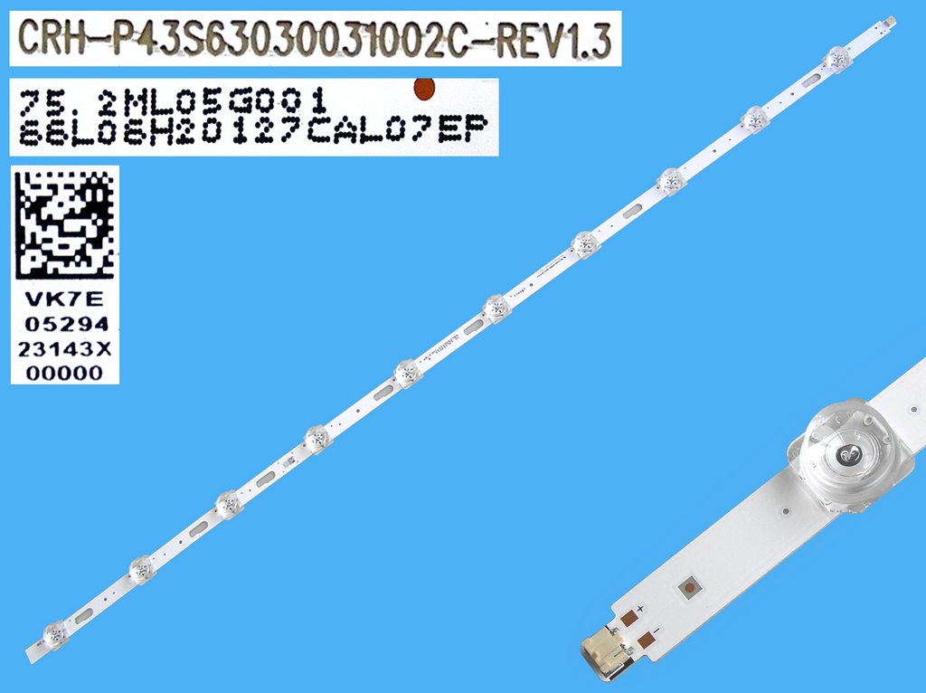 LED podsvit 805mm, 10LED / LED Backlight 805mm - 10 D-LED  CRH-P43S63030031002C Rev1.3