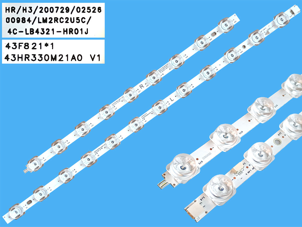 LED podsvit 810mm, TCL/Thomson sada, 21LED / DLED Backlight 810mm - 21DLED, 4C-LB4321-HR01JC LVU430NDEL