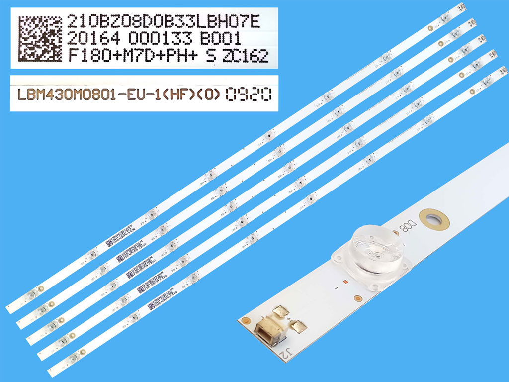 LED podsvit 858mm sada Philips celkem  pásků / 8 D-LED Backlight 830mm – 705TLB43B33LBH07E / 996592001055 / 210BZ08D0B33LBH07E / LBM430M0801-EU-1