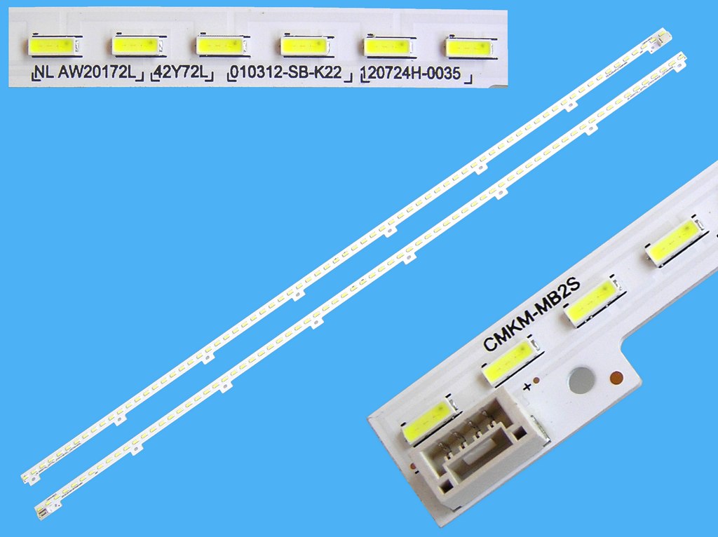 LED podsvit EDGE sada Panasonic 42" celkem 2 kusy / LED Backlight edge 522mm 2x72 LED  AW20172L 42Y72L 010312-SB-K22 + AW20172L 42Y72R 010312-SB-K22