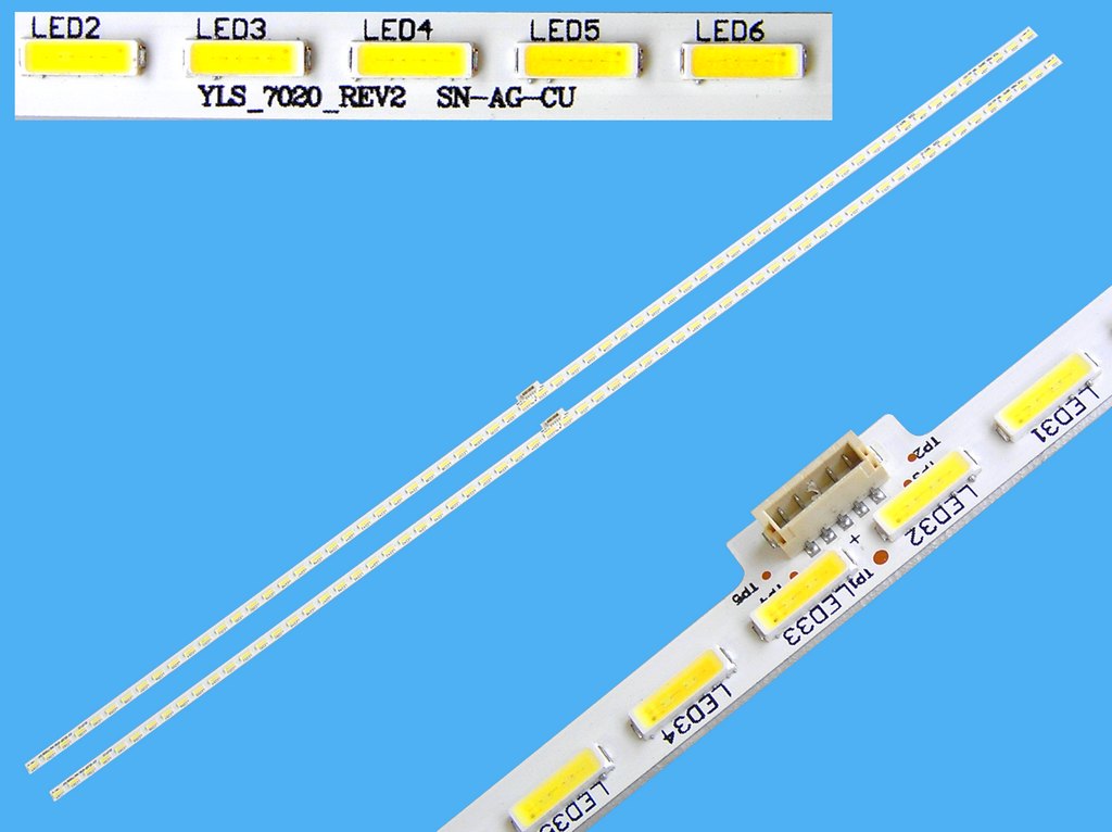 LED podsvit EDGE sada Sony 55" celkem 2 kusy / LED Backlight edge 595mm 2x64 LED  YLS_7020_REV2