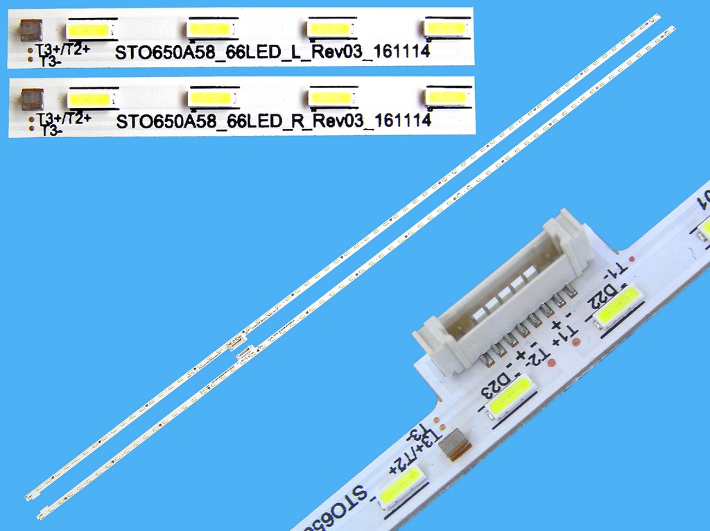 LED podsvit EDGE sada Sony 65" celkem 2 kusy / LED Backlight edge 712mm 2x66 LED  STO650A58_66LED_L_Rev03 + STO650A58_66LED_R_Rev03_161114