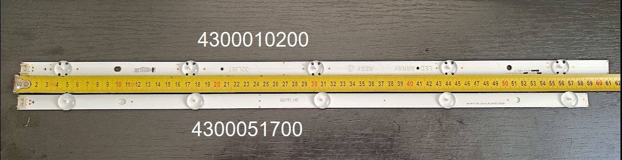 LED podsvit sada LG AGF79046301AL / AGF79046302AL celkem 2 pásky 590mm, 5LED / DLED TOTAL ARRAY 32LF51HD, 32LH51HD, EAV63192616 / LGD320N5 / EAV63192708