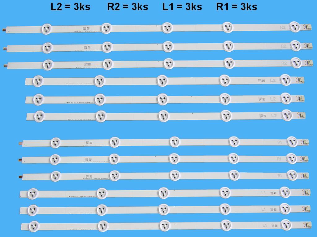 LED podsvit sada LG náhrada AGF78401201AL celkem 12 pásků / DLED TOTAL ARRAY AGF78401201AL náhrada