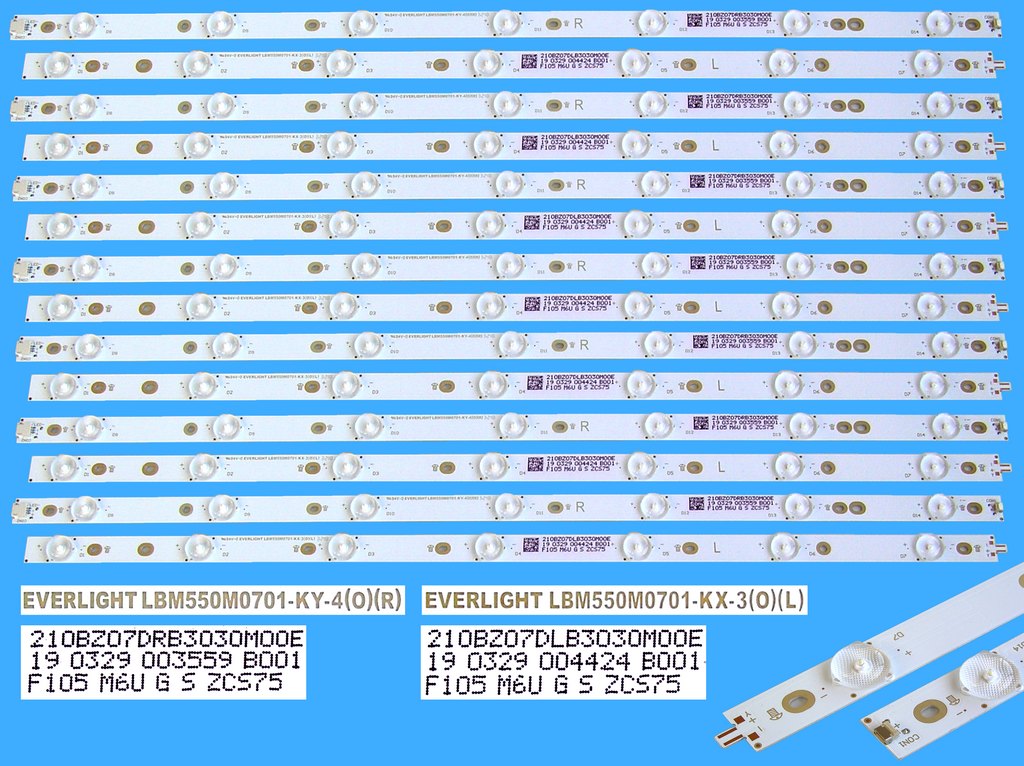 LED podsvit sada Philips  705TLB55B3030M00E celkem 14 pásků / DLED TOTAL ARRAY LBM550M0701 / 20BZ07DLB3030 + 20BZDRB3030