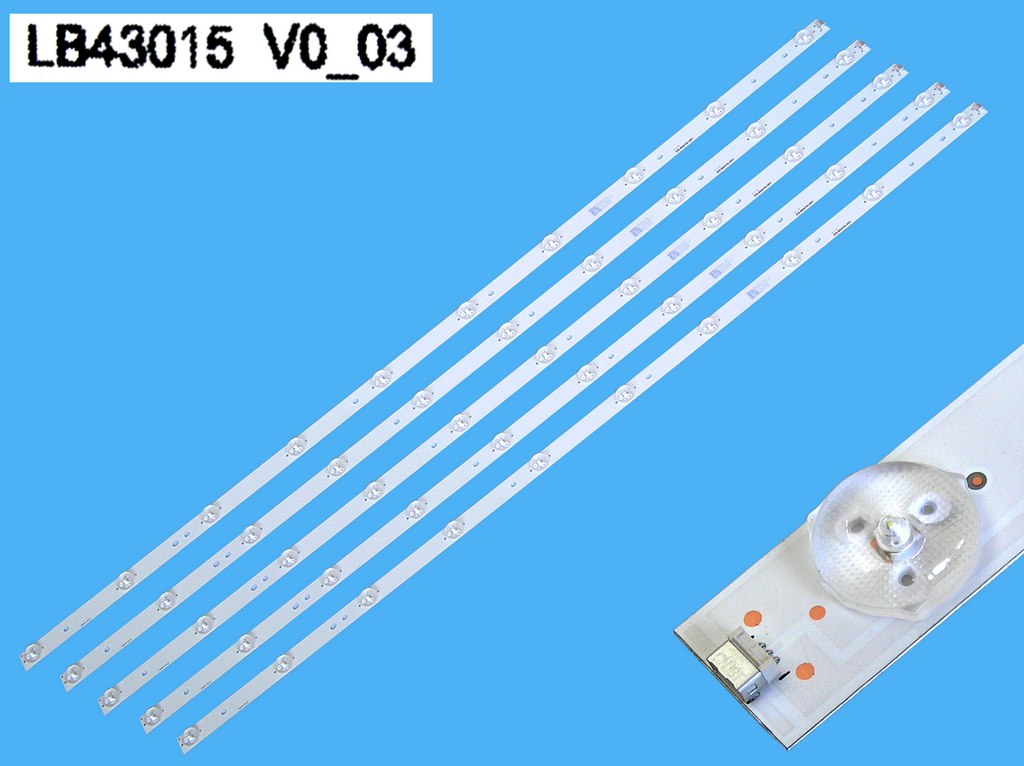 LED podsvit sada Philips LB43015 V0_03 AL celkem 5 pásků 850mm / DLED TOTAL ARRAY  LB43015V003