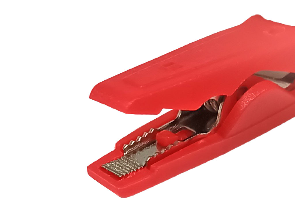 Měřicí krokodýlek MA1 s kleštinou - rudý