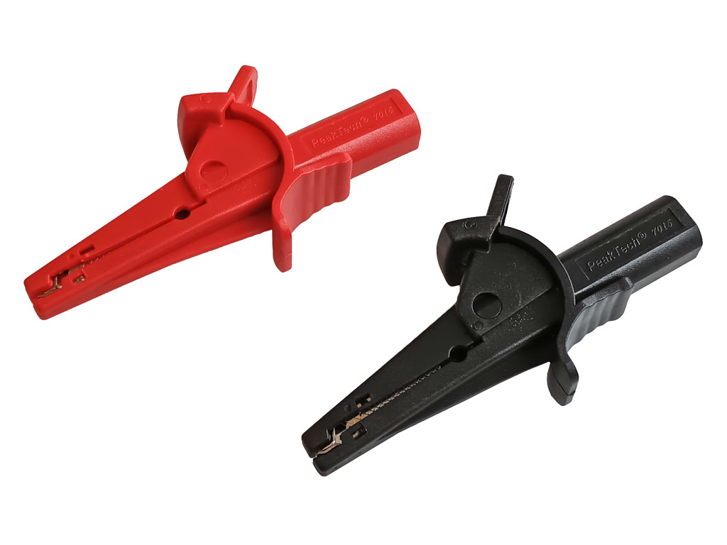 Měřicí krokosvorka černá + červená, sada 2ks, PEAKTECH