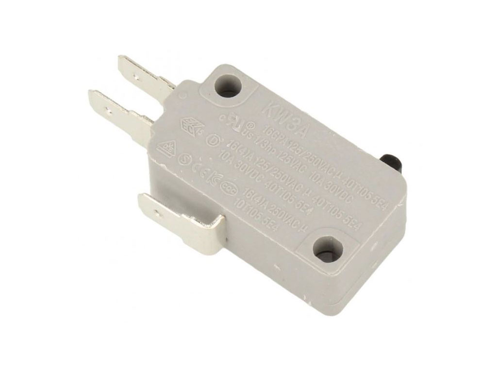 Mikrospínač mikrovlnné trouby 16A 250V, 3 vývody faston 