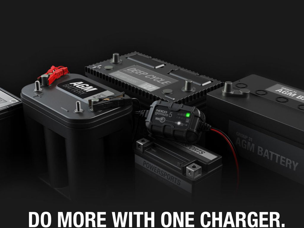 Nabíječ akumulátorů NOCO GENIUS 5, pro 6V a 12V akumulátory, 5A 